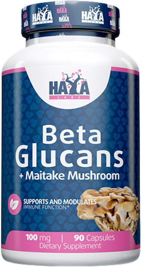 Haya Labs Beta Glucans 100mg Special Food Supplements 90 Capsules