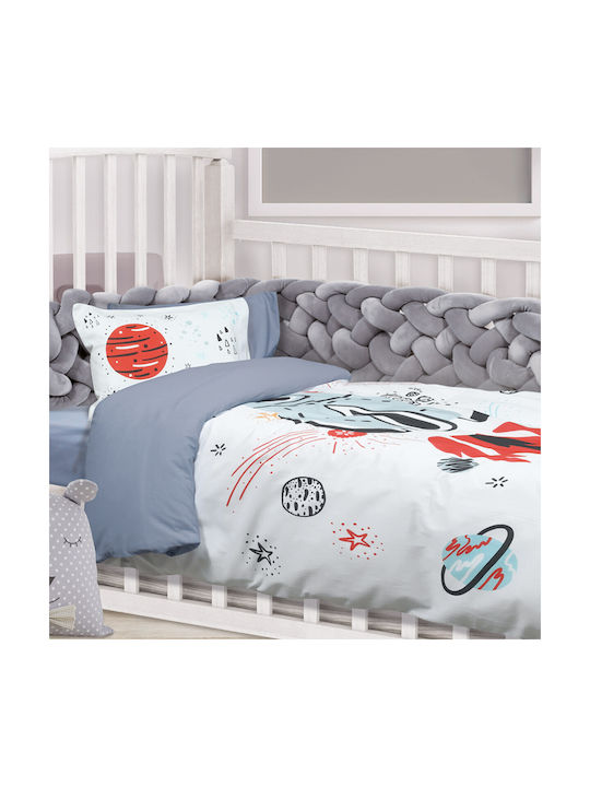 Das Home 4851 Set Baby Bettlaken Für Krippe Baumwolle Gray 125x170cm