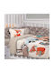 Das Home 4849 Комплект Бебешки Чаршафи За Количка Памучни Екрю 125x170бр 3бр