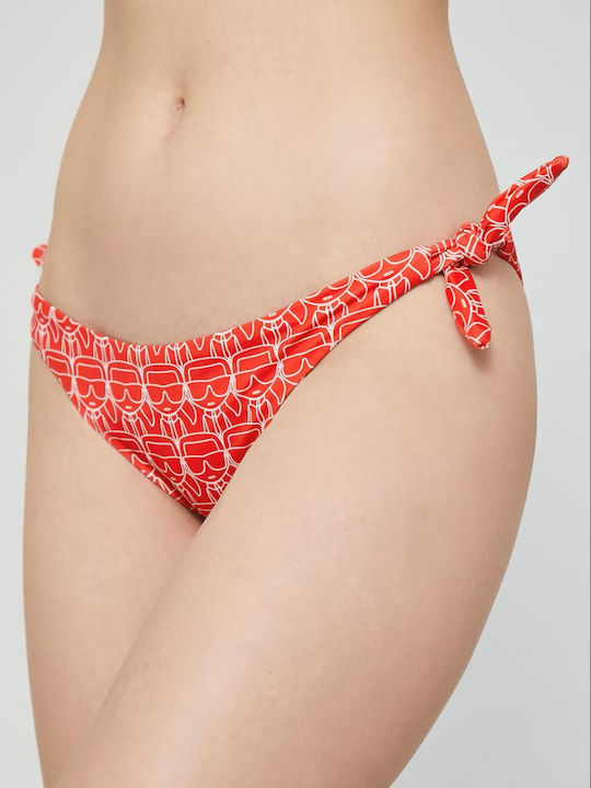 Karl Lagerfeld KL22WBT14 Bikini Slip Red