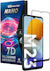 Crong 7D Nano Flexible 0.3mm Full Face Tempered Glass Μαύρο (Galaxy M23)