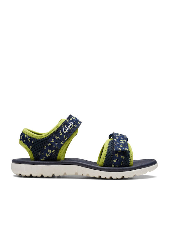 Clarks Παιδικά Πέδιλα Surfing Tide K Navy Μπλε