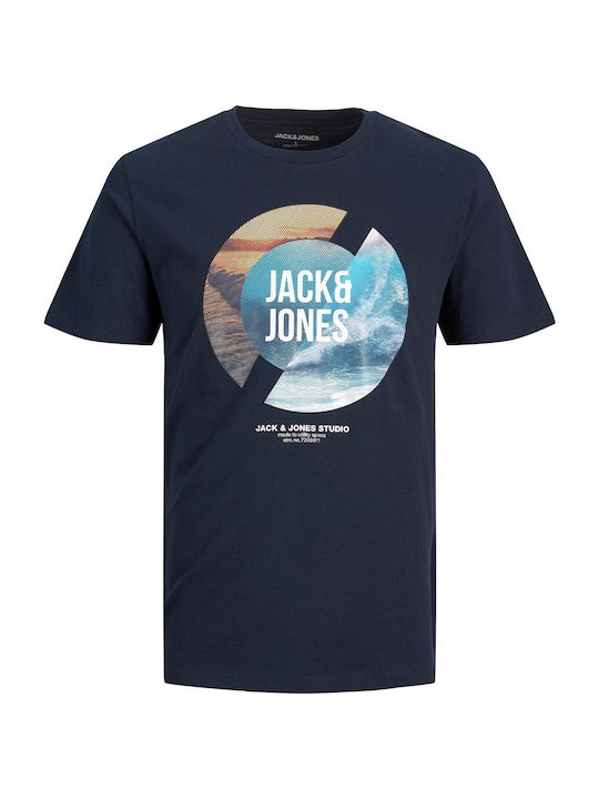 Jack & Jones Men's Short Sleeve T-shirt Navy Blue