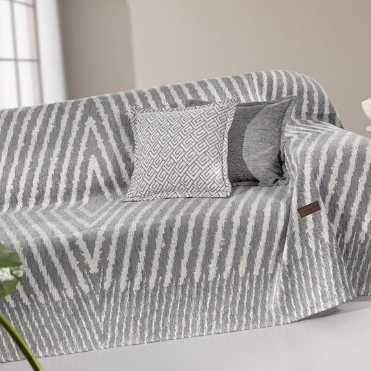Guy Laroche Norton Ριχτάρι Πολυθρόνας Δύο 'Οψεων Chenille 180x150εκ. Grey