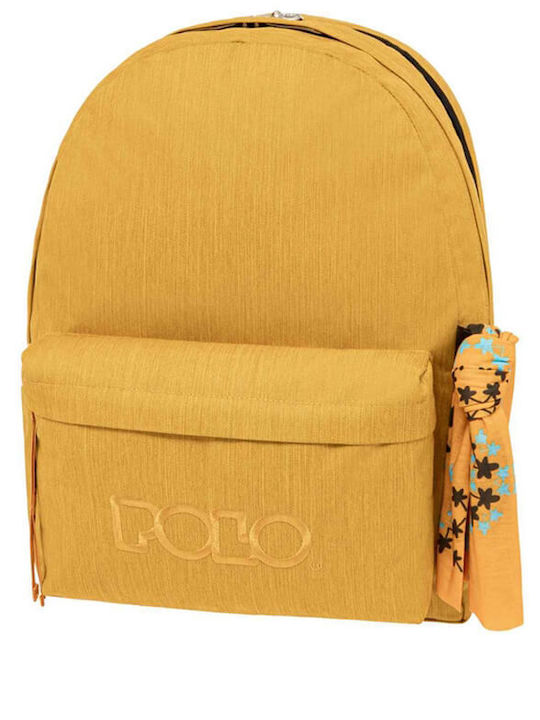 Polo Original Double Scarf School Bag Backpack Junior High-High School in Yellow color 2023