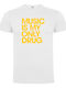 Tshirtakias Music Is My Only Drug T-shirt Λευκό