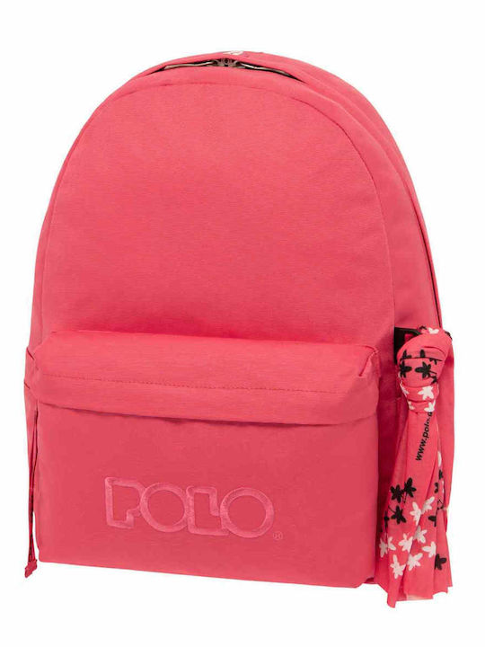 Polo Original Double Scarf Jean School Bag Backpack Junior High-High School Coral 30lt 2023