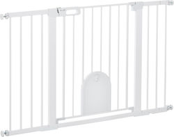 Pawhut Metal Dog Gate White