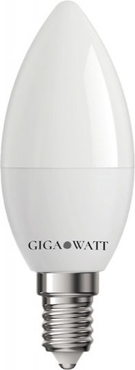 GigaWatt Bec LED 9W pentru Soclu E14 și Formă C37 Alb rece 920lm