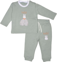 Miffy Kids Sweatpants Set Green Miffy Kids Sweatpants Set Green