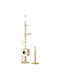 Pawhut Scratching Post Cat Trees Beige Ceiling 40x40x285cm