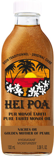Hei Poa Pure Tahiti Golden Pearls Έλαιο Καρύδας με Λάμψη για Πρόσωπο, Μαλλιά και Σώμα 100ml
