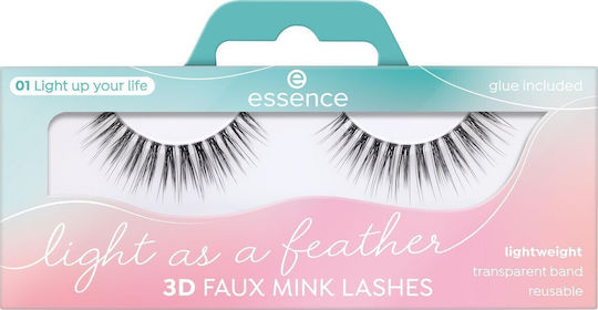 Essence Light As A Feather Faux Mink Βλεφαρίδες Μαύρες 01 Light Up Your Life