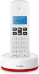 Philips D1611 Cordless Phone with Greek Menu White / Red