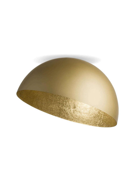 Sigma Sfera Κλασική Μεταλλική Πλαφονιέρα Οροφής με Ντουί E27 σε Χρυσό χρώμα 35cm