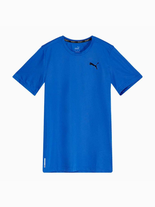 Puma Favourite Blaster Αθλητικό Ανδρικό T-shirt Μπλε Μονόχρωμο