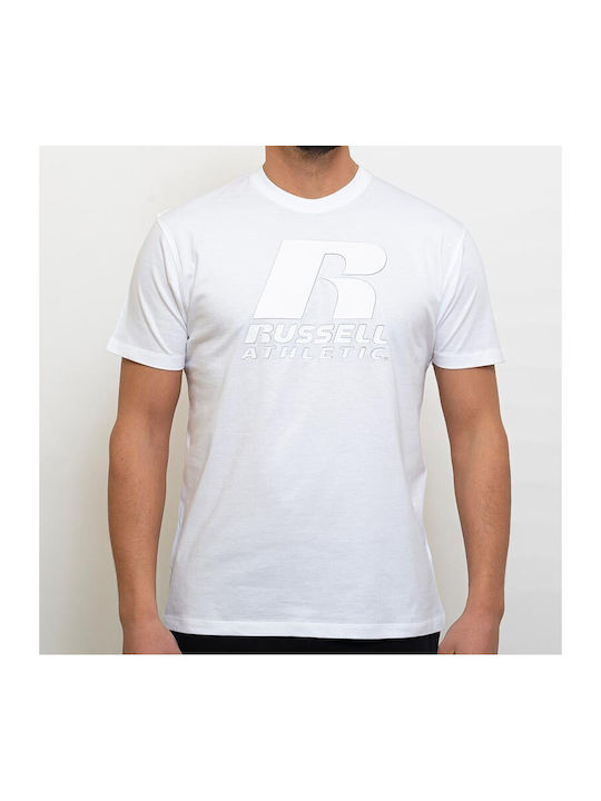 Russell Athletic Ανδρικό T-shirt Λευκό με Στάμπα