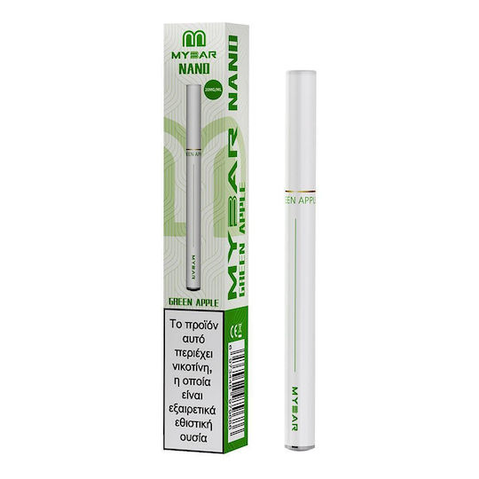 MyBar Nano Ηλεκτρονικό Τσιγάρο μιας Χρήσης 450 Εισπνοών Green Apple 1.6ml  20mg Πράσινο