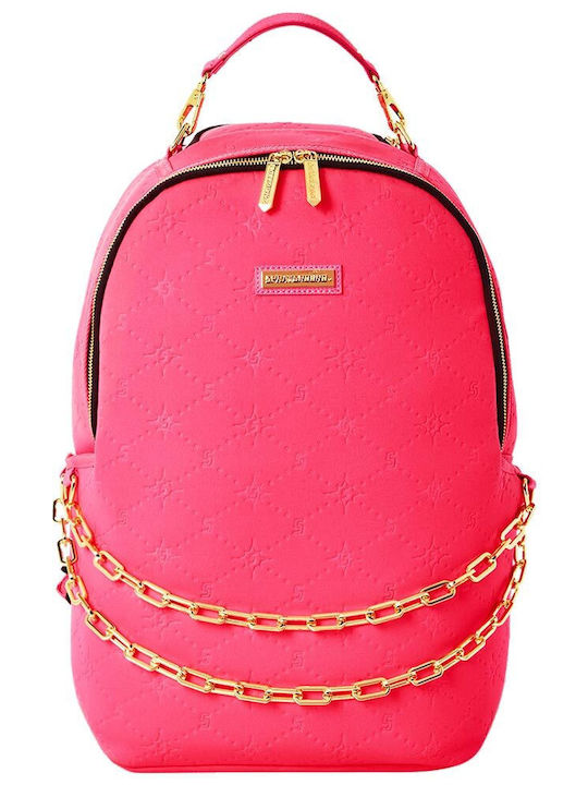 Sprayground Pink Puffy School Bag Backpack Junior High-High School in Pink color