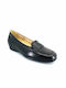 Boxer Leather Women's Loafers in Black Color