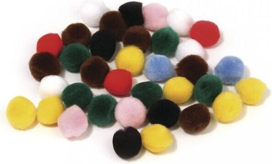 Rayher Rainbow Craft Pom Pom Set of 35pcs 44
