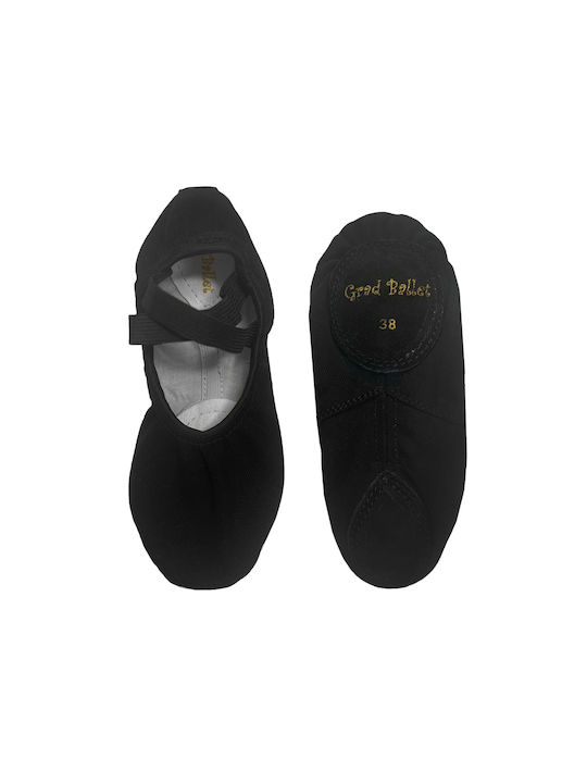 Canvas Ballet Shoes Without Laces Grad Ballet - Black