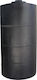Rotosal Vertical Narrow Metal Storage Tank 150lt for Water / Petroleum / Oil Black