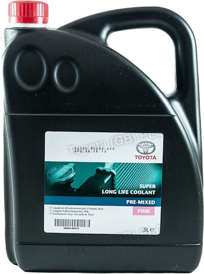 Toyota Pre Mixed Αντιψυκτικό Παραφλού Ψυγείου Αυτοκινήτου Ροζ Χρώμα 5lt