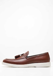Boss Shoes Δερμάτινα Ανδρικά Loafers Brown Paris