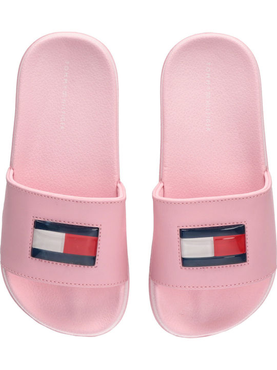 Παιδικές Σαγιονάρες Slides Ροζ Flag Print Pool
