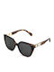 Bolon Lenoxhill Women's Sunglasses with Brown Tartaruga Plastic Frame and Black Lens BL3125A80