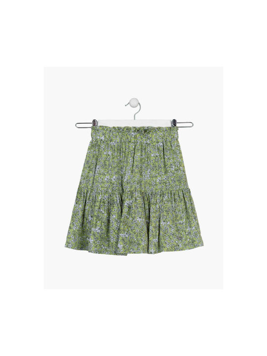 Losan Kids Pleated Skirt Floral Green