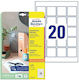 Avery 500 Self-Adhesive Rectangular A4 Labels 45x45mm