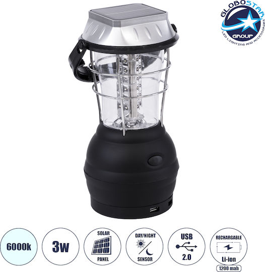 GloboStar Led Battery Lantern for Camping with Flashlight & Powerbank 50lm 3W
