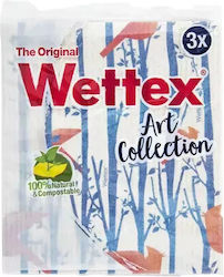 Wettex Σπογγοπετσέτες Γενικής Χρήσης Λευκές 3τμχ