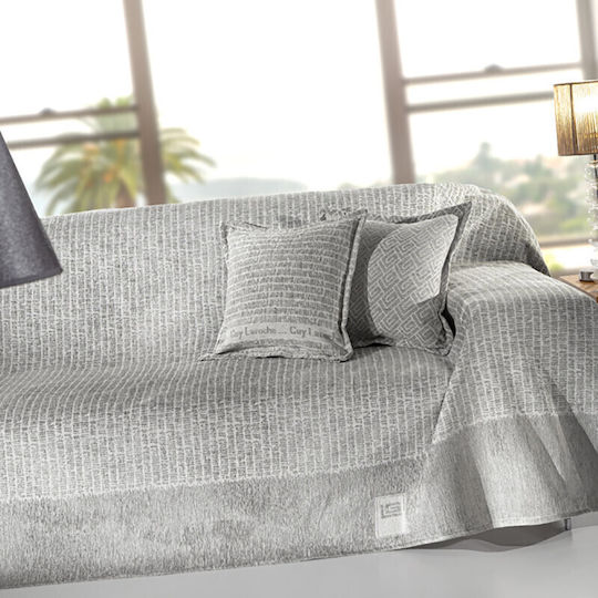 Guy Laroche Parfait Покривка За Триместен Диван 2 Страни Шенил 180x300см Сребрист