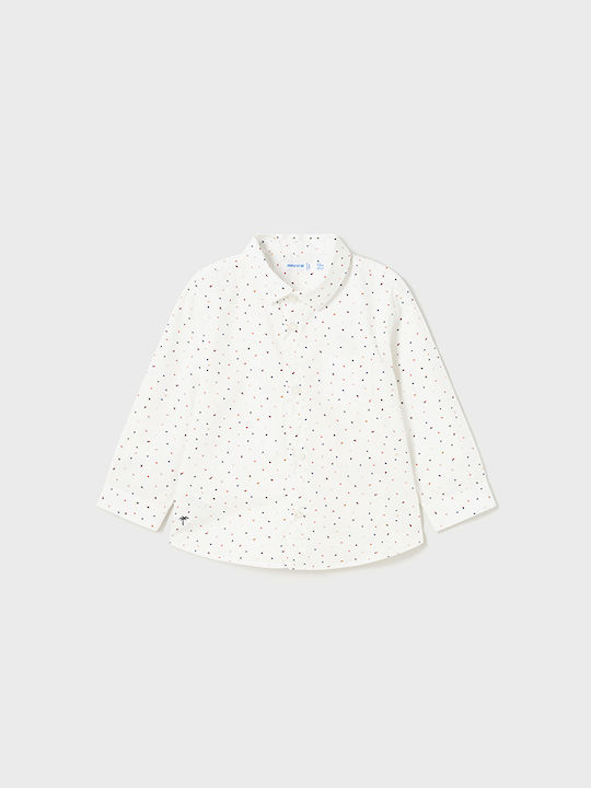 Mayoral Kids Polka Dot Shirt White