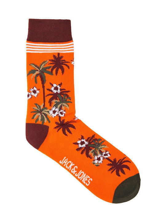 Jack & Jones Men's Solid Color Socks Orange