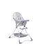 Lorelli Bonbon Foldable Highchair with Metal Frame & Fabric Seat Cloud Grey Elephant