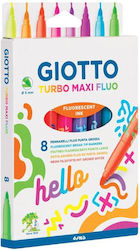 Giotto Turbo Maxi Fluo Zeichenstifte Set 8 Farben