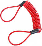 TJ Marvin Motorcycle Lock Reminder Cable in Red