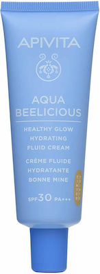 Apivita Aqua Beelicious Tinted 24h Feuchtigkeitsspendend Creme Gesicht Tag Gefärbt und SPF30 40ml