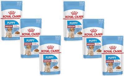 Economy Pack (6 Τεμαχίων x 140gr) Royal Canin Shn Medium Puppy για Κουτάβια Μεσαίου Μεγέθους Φυλών