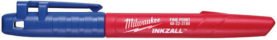 Milwaukee Inkzall Ανεξίτηλος Μαρκαδόρος Μπλε 1mm