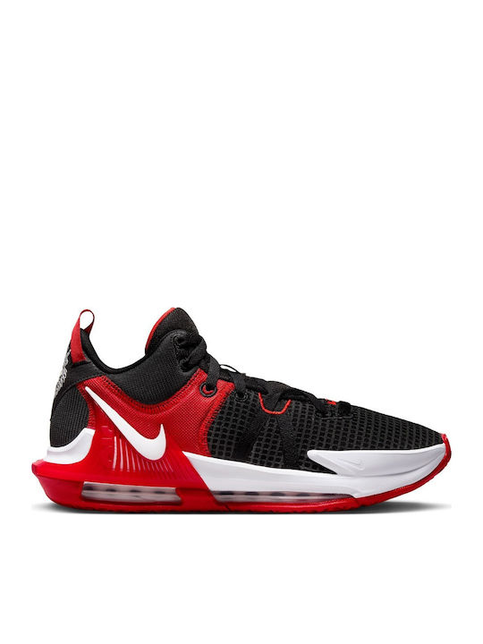 Lebron Witness 7 Low Basketball Shoes Black / University Red / White