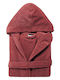 Kentia Riley Hooded Bathrobe 42 Old Rose 400gr/m²