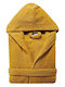 Kentia Riley Hooded Bathrobe 40 Mustard 400gr/m²