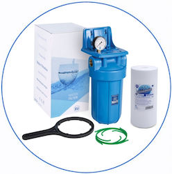 Aqua Filter BBPS10 Συσκευή Φίλτρου Νερού Κεντρικής Παροχής Μονή 1'' με Ανταλλακτικό Φίλτρο Aqua Filter FCPS Polypropylene 5μm