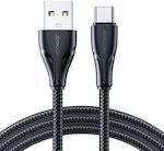 Joyroom S-UC027A9 Braided USB 2.0 Cable USB-C male - USB-A male Μαύρο 3m