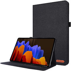 Ancus Flip Cover Υφασμάτινο Μαύρο (Galaxy Tab S8 Ultra)